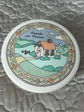 Vintage "Friends are Forever" Ceramic Bowl w/ Lid by Graceline